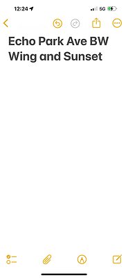 Echo Park Ave BW Wing and Sunset